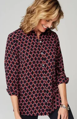 Wearever Easy-Care A-Line Button-Front Shirt | Jjill