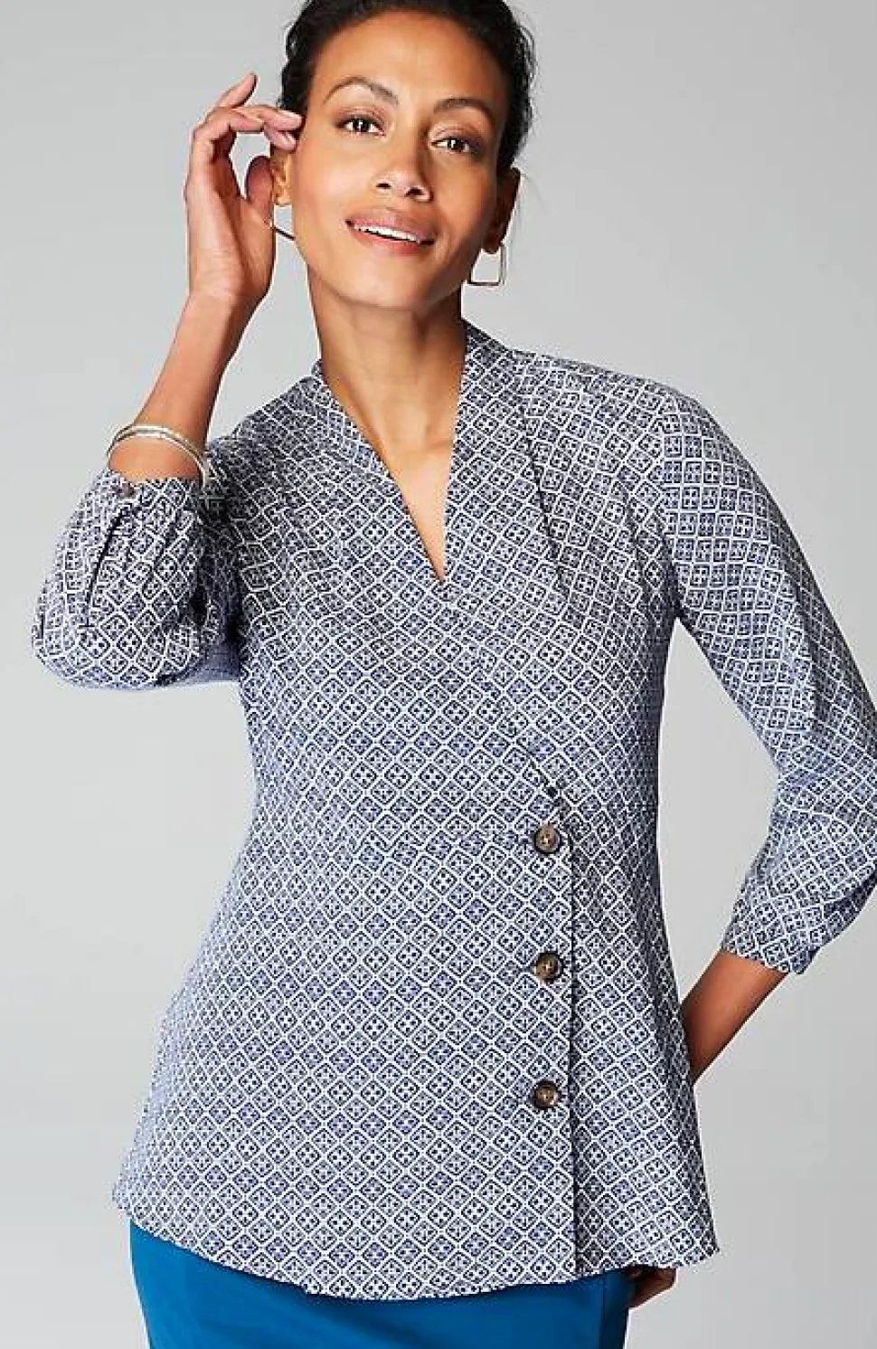 Wearever Easy-Care Peplum Top | Jjill