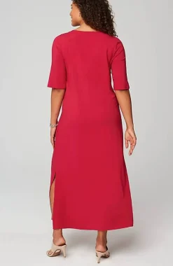 Wearever Elbow-Sleeve Maxi Dress | Jjill