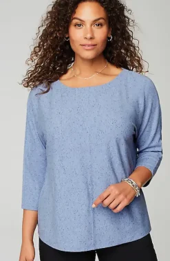 Wearever Marled Seamed Top | Jjill