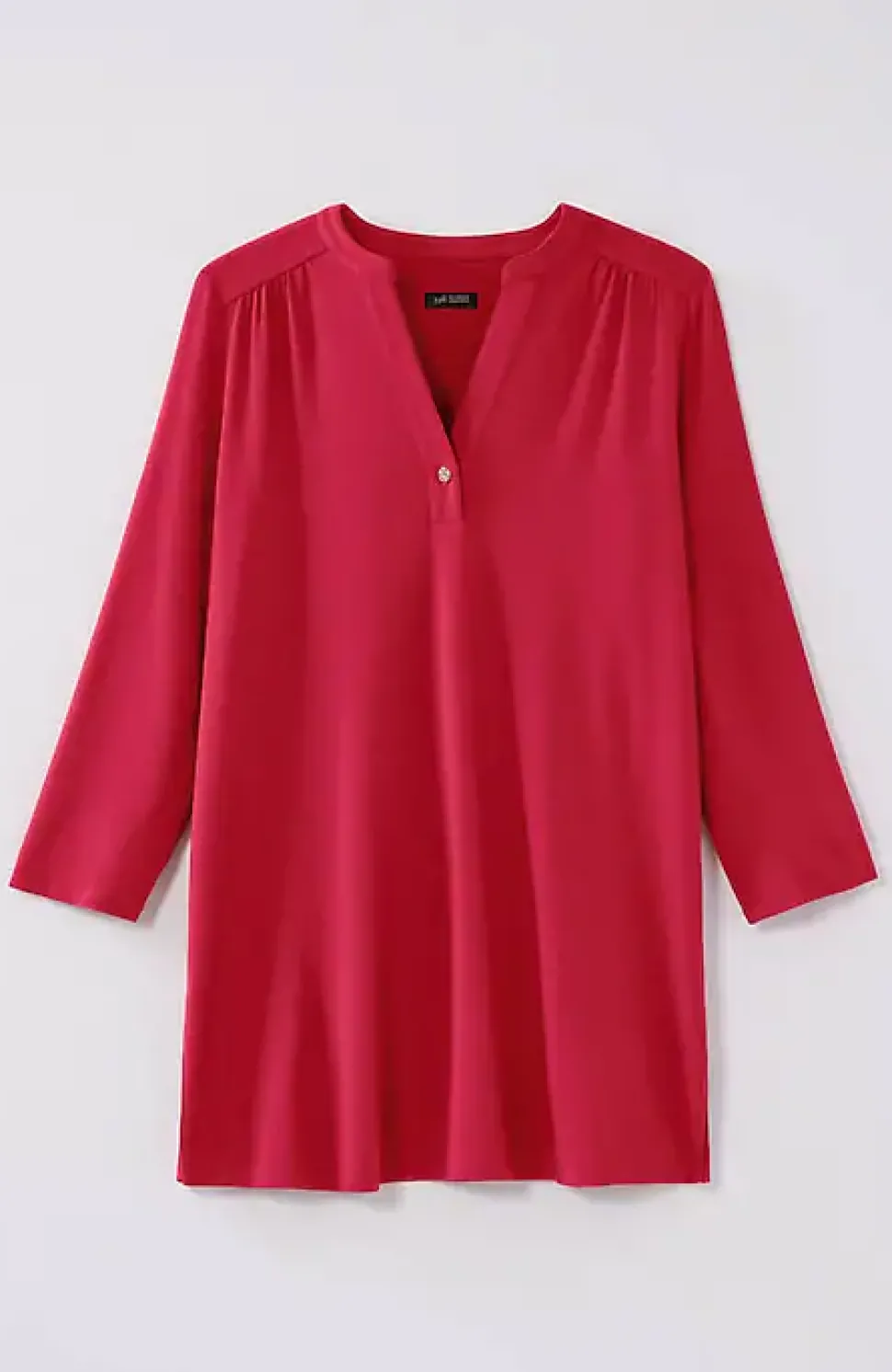 Wearever Shirred-Yoke Split-Neck Tunic | Jjill