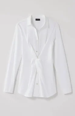 Wearever Twisted-Front Shirt-Collar Top | Jjill
