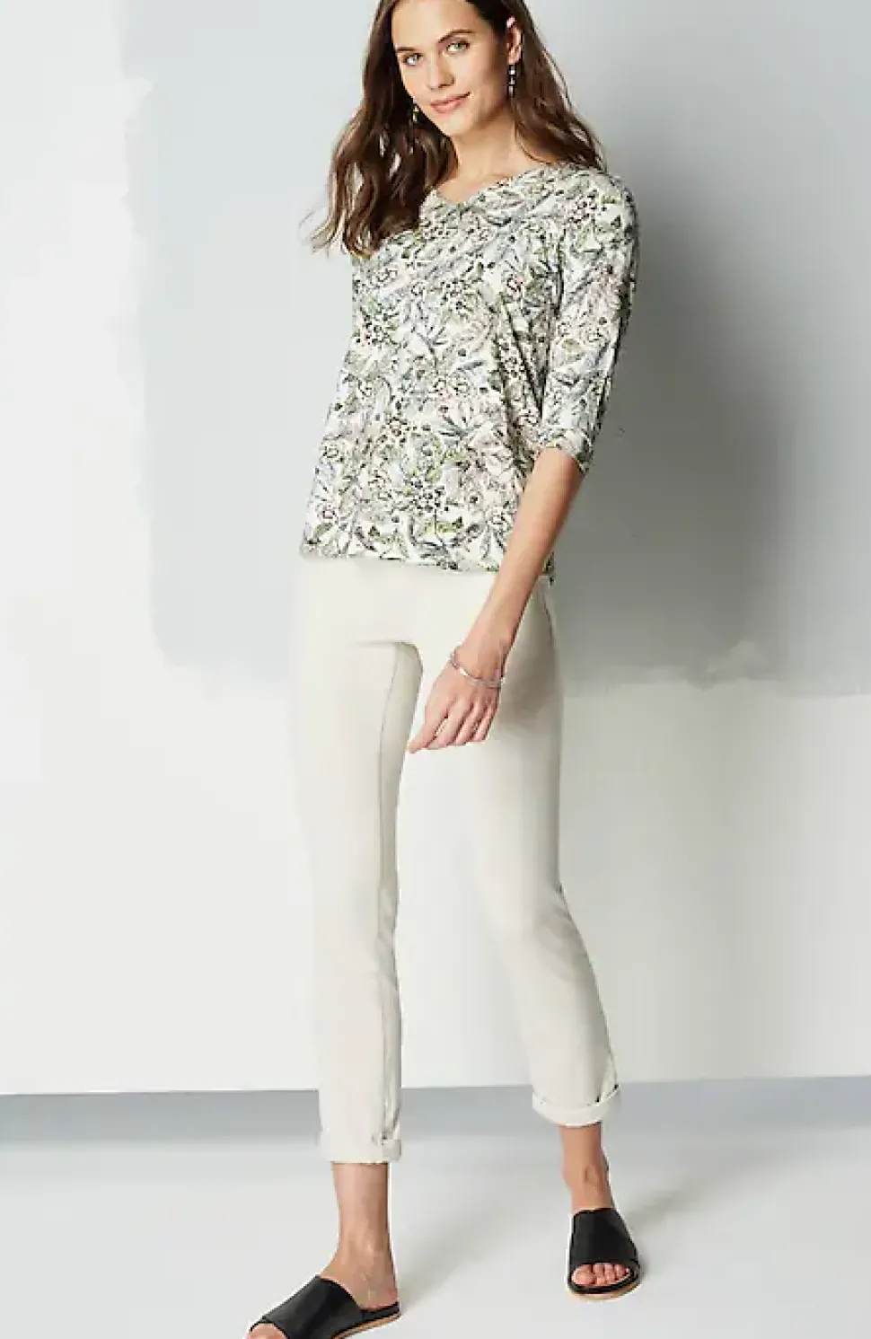 Wearever V-Neck Ballet-Sleeve Top | Jjill