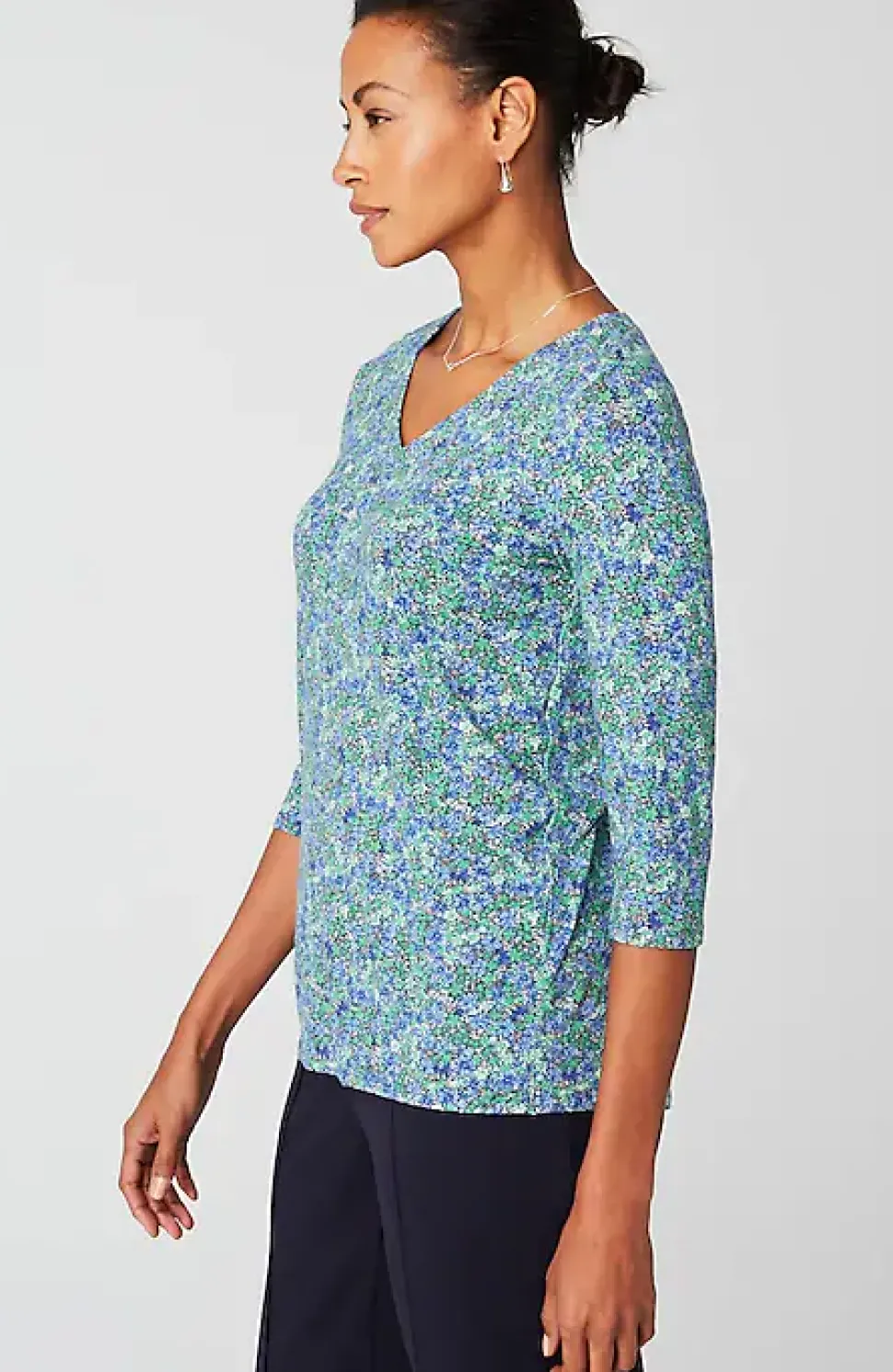 Wearever V-Neck Ballet-Sleeve Top | Jjill