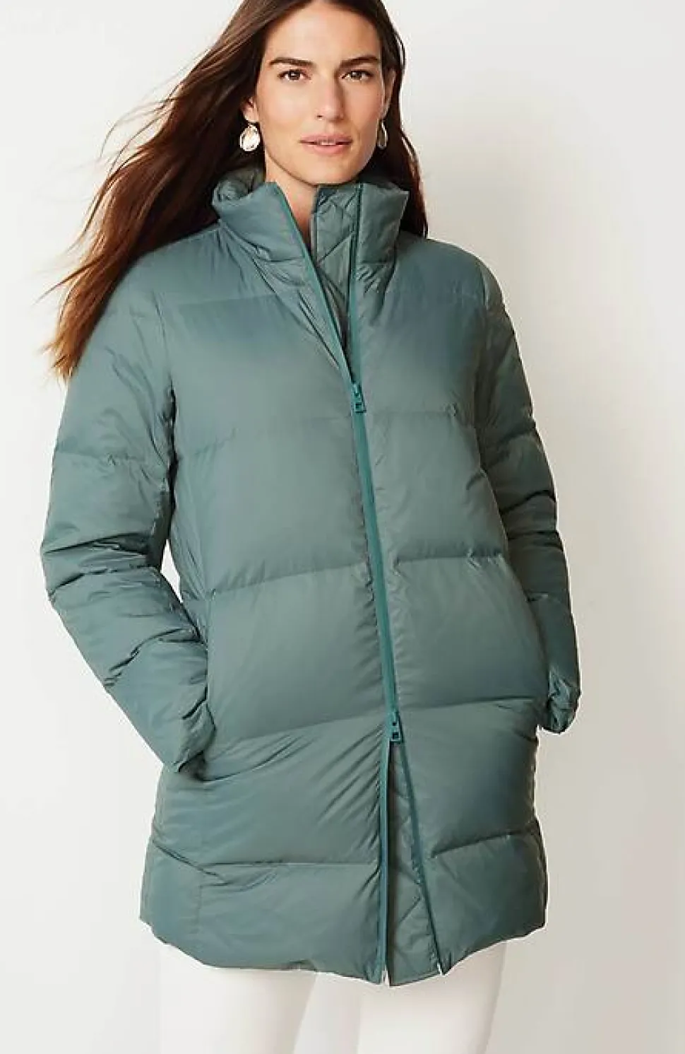 Zip-Front Down Puffer Coat | Jjill